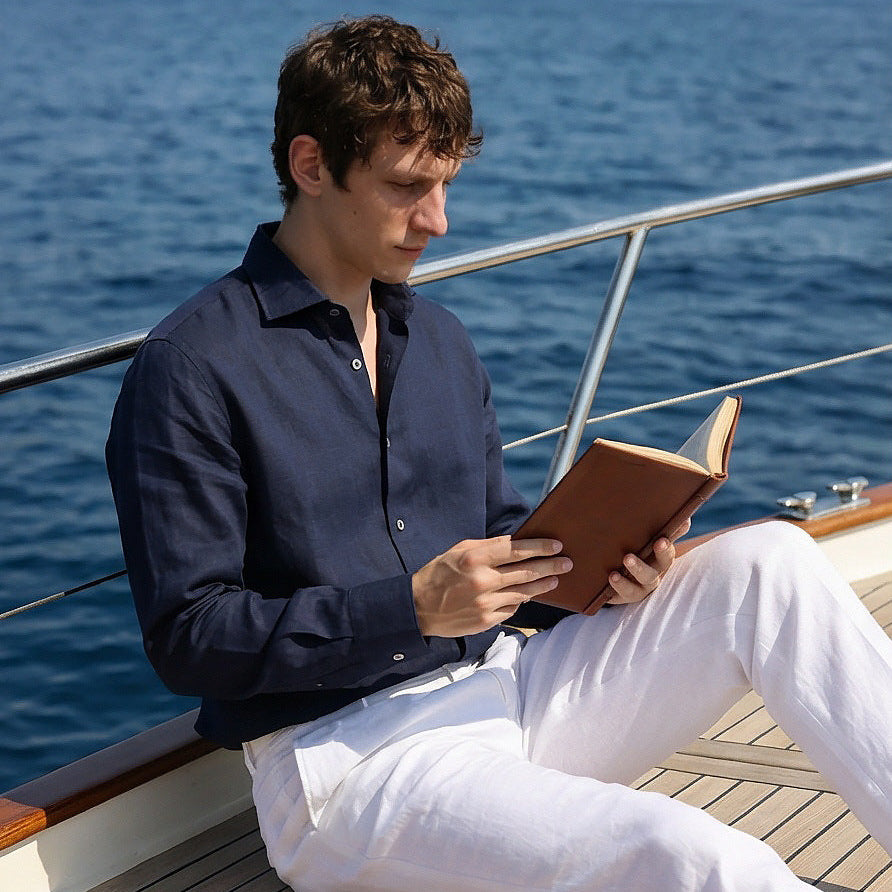 ETRNAL Long Sleeve Linen Shirt, view 7