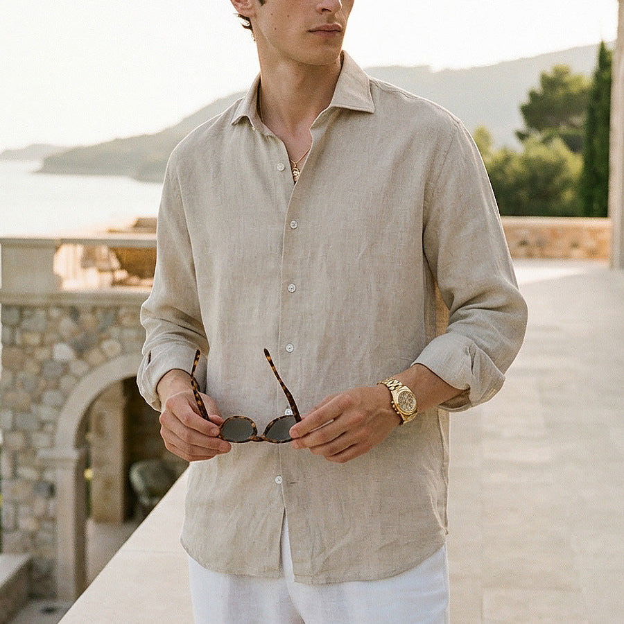 ETRNAL Long Sleeve Linen Shirt