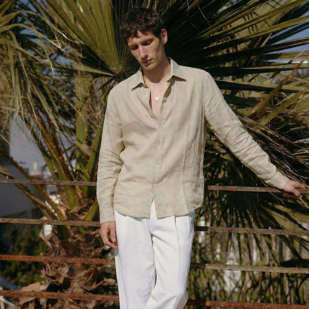 ETRNAL Long Sleeve Linen Shirt, view 4