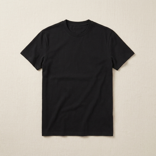 ETRNAL Crew Tee in Black, flat lay