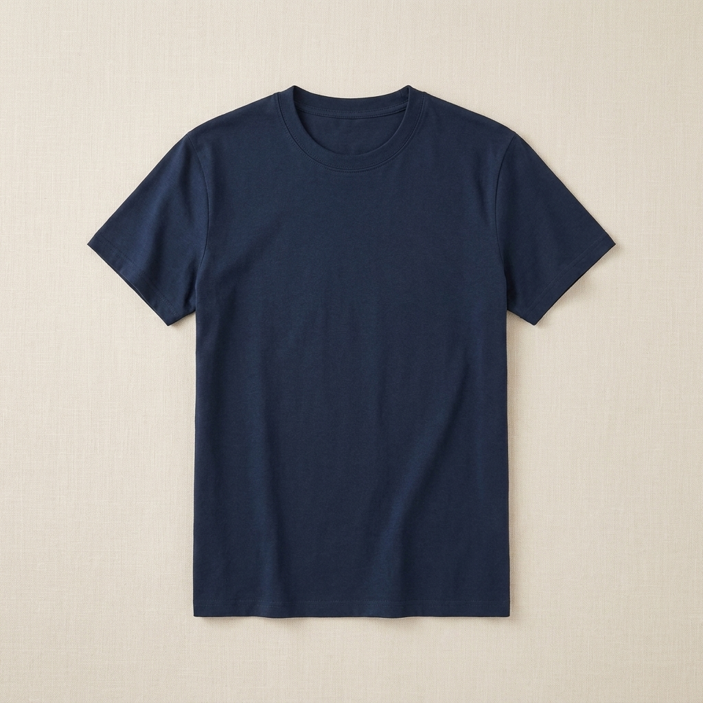 ETRNAL Crew Tee in Blue, flat lay