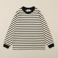 ETRNAL Sailor Stripe Tee in Apricot, flat lay