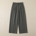 ETRNAL Pinstripe Trouser in Grey, flat lay