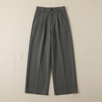 ETRNAL Pinstripe Trouser in Grey, flat lay