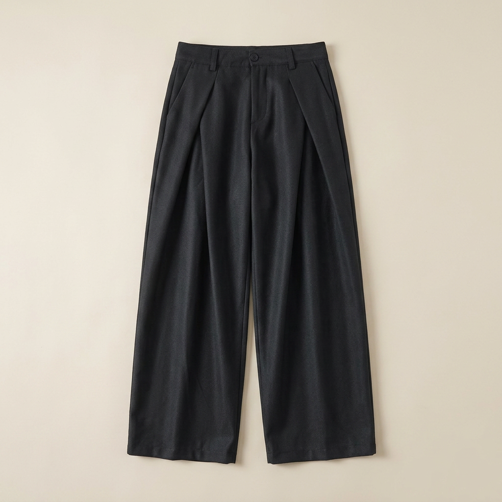 ETRNAL Silhouette Trouser in Black, flat lay