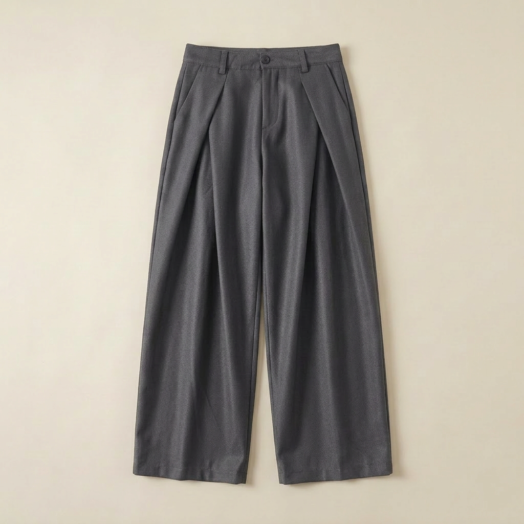 ETRNAL Silhouette Trouser in Grey, flat lay