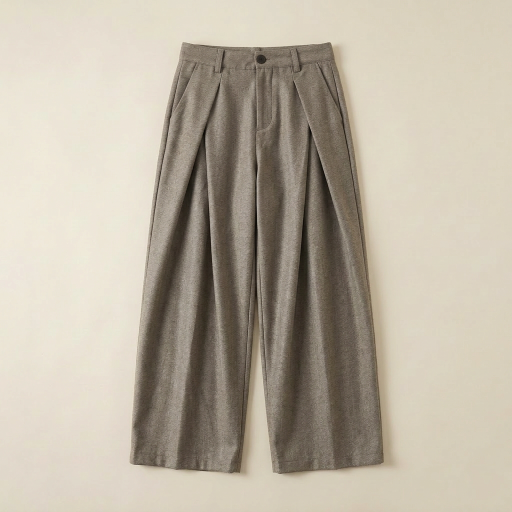 ETRNAL Silhouette Trouser in Light Grey, flat lay