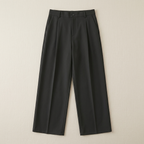 ETRNAL Straight Leg Trouser in Black, flat lay