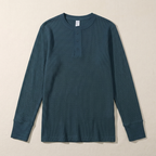 ETRNAL Long Sleeve Waffle Henley, flat lay