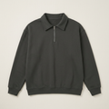 ETRNAL Quarter Zip in Dark Grey, flat lay