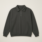 ETRNAL Quarter Zip in Dark Grey, flat lay