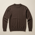 ETRNAL Wool Sweater in Coffee, flat lay
