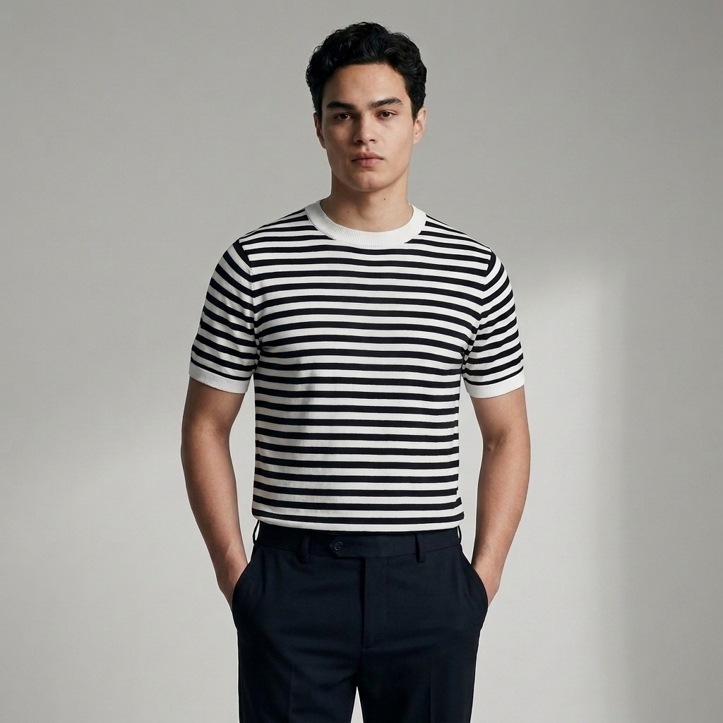 ETRNAL Striped Ringer Tee, flat lay, view 2